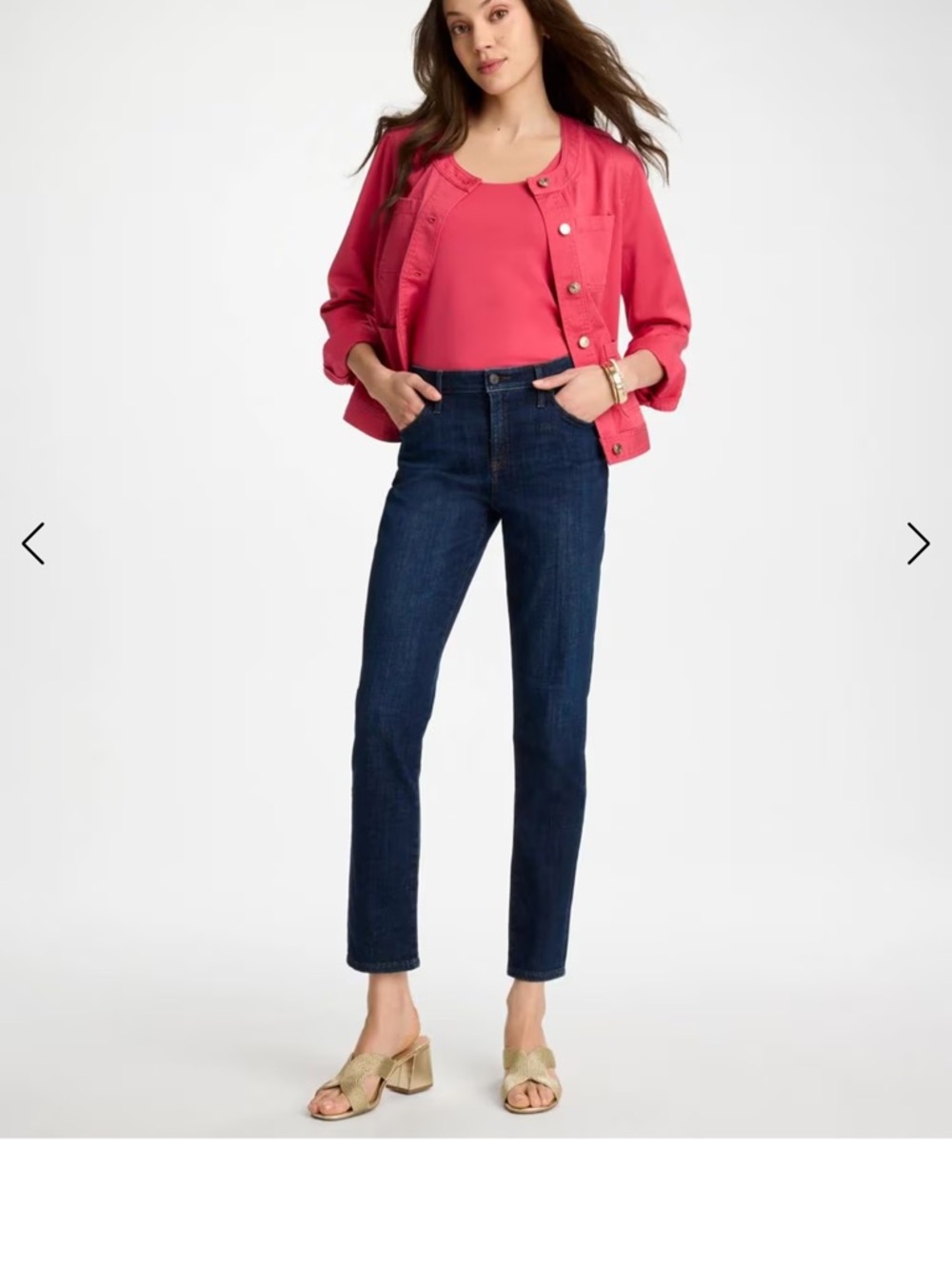 Chico's Dark Indigo Ankle Straight Jeans